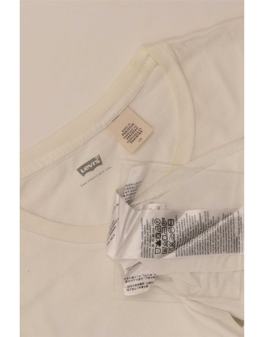 Levi's Herren T-Shirt Top Large White Cotton
