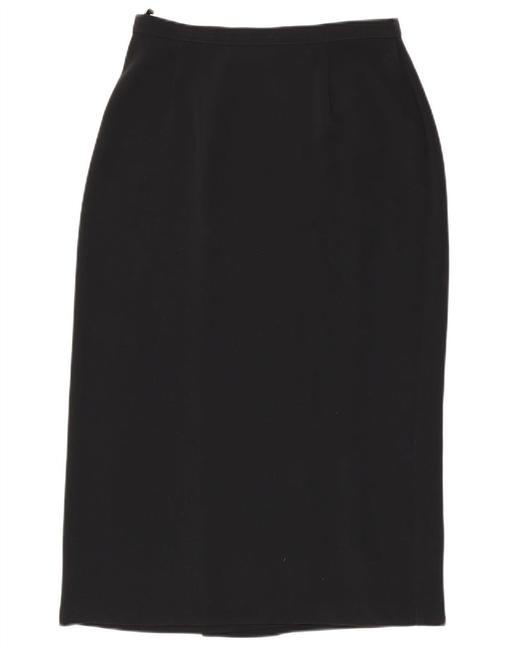 Marks & Spencer Damen Wickelrock UK 12 Medium W28 Schwarz Polyester