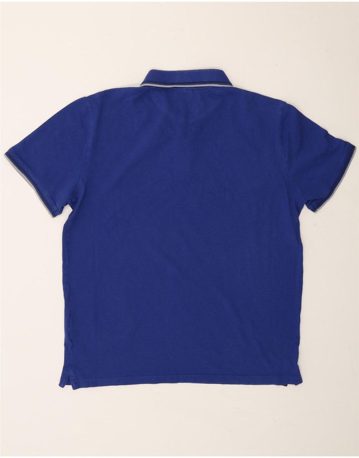 CHAMPION Mens Polo Shirt Large Blue Cotton Vintage Champion and Second-Hand Champion from Messina Hembry 