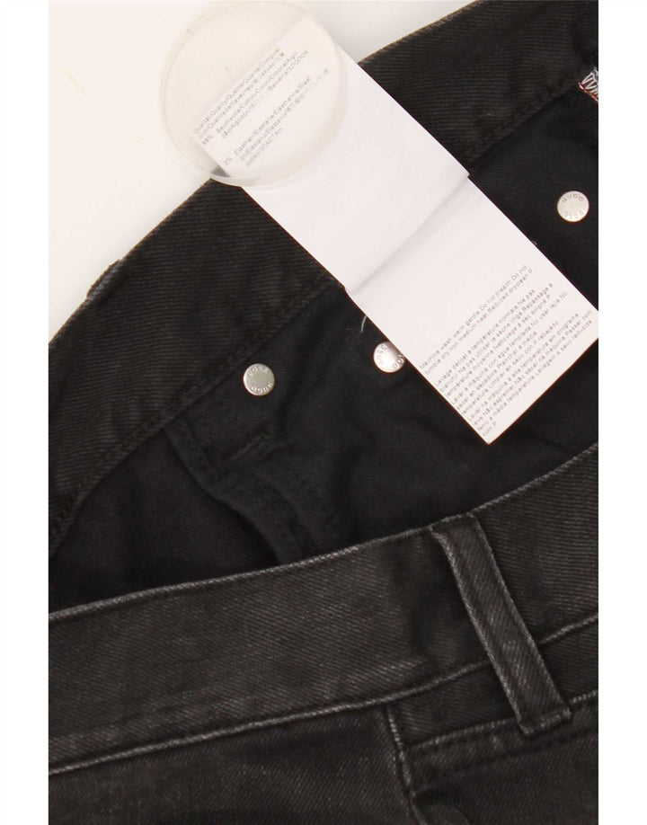 Hugo Boss Herren Straight Jeans W32 L34 Schwarze Baumwolle