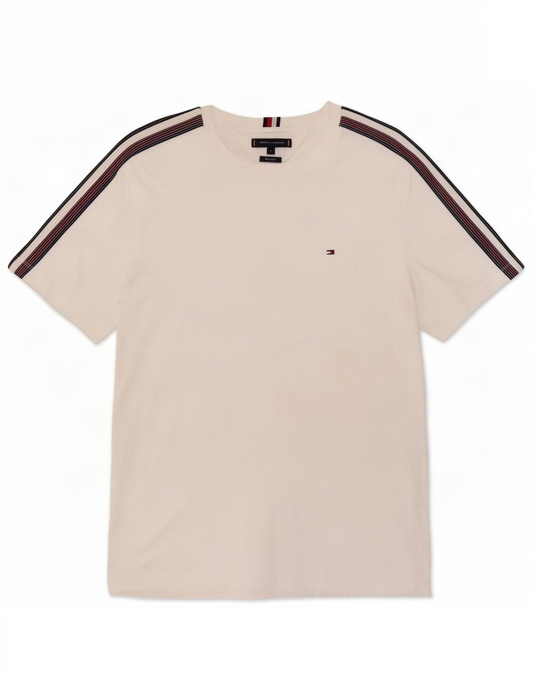 Tommy Hilfiger Herren-T-Shirt mit normaler Passform, groß, aus weißer Baumwolle