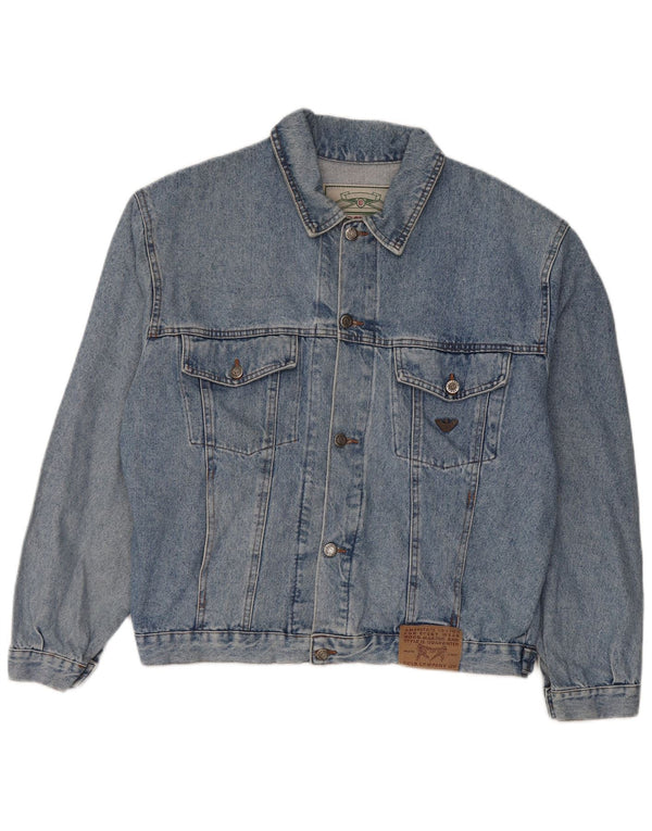 Vintage Herren Jeansjacke UK 42 XL Blaue Baumwolle