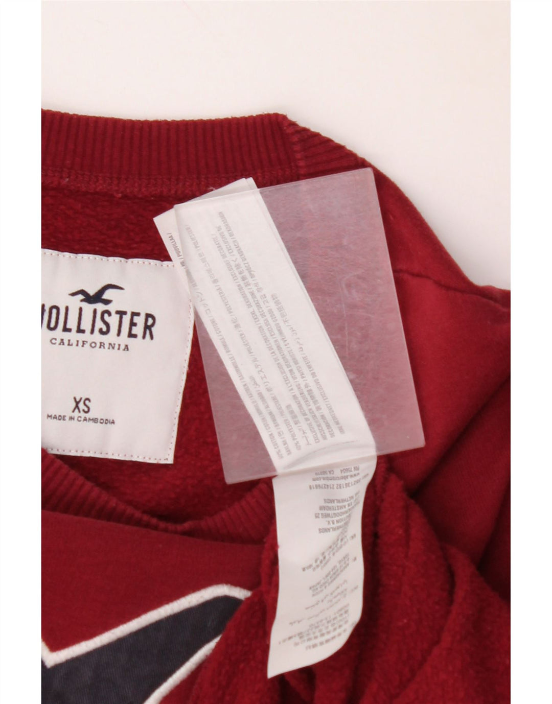 HOLLISTER Herren-Sweatshirt mit Grafik, XS, Burgunderrot, Baumwolle