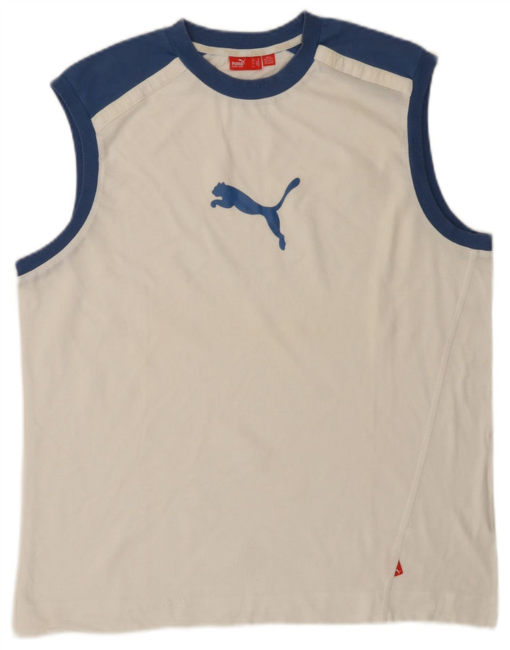 PUMA Herren Graphic Vest Top XL Weiß Farbblock