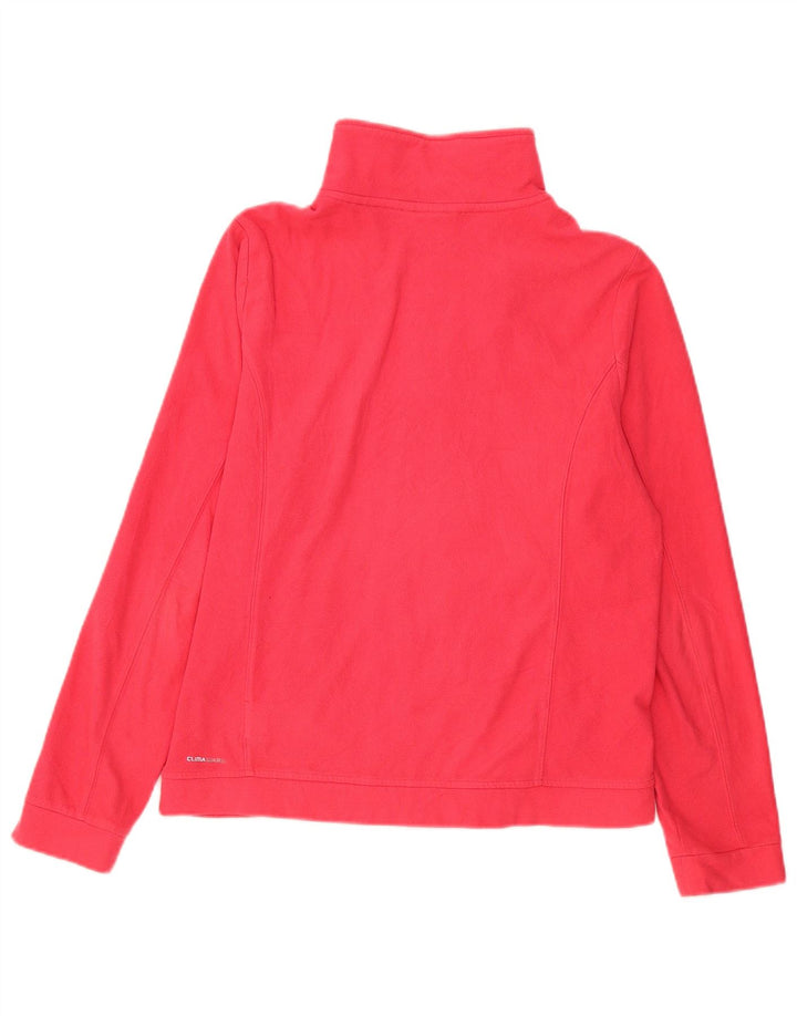 Adidas Damen Fleecejacke UK 16 Large Rot Polyester