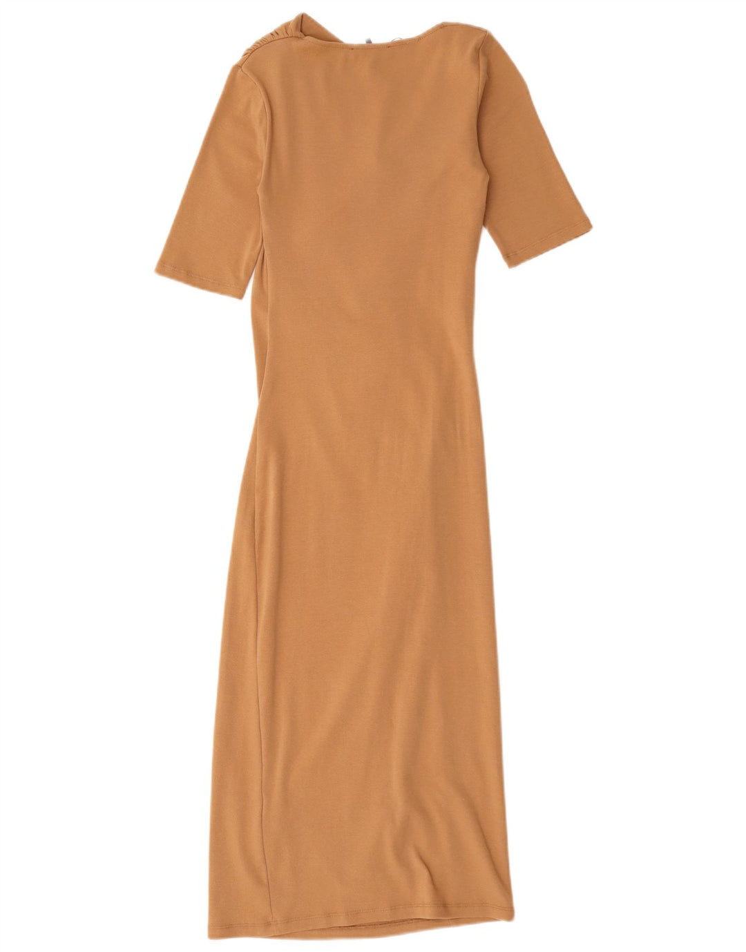 Zara Damen Maxikleid UK 8 Small Beige Baumwolle