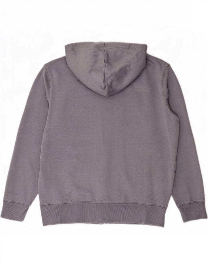 French Connection Herren-Kapuzenpullover mit Reißverschluss, mittelgraue Baumwolle