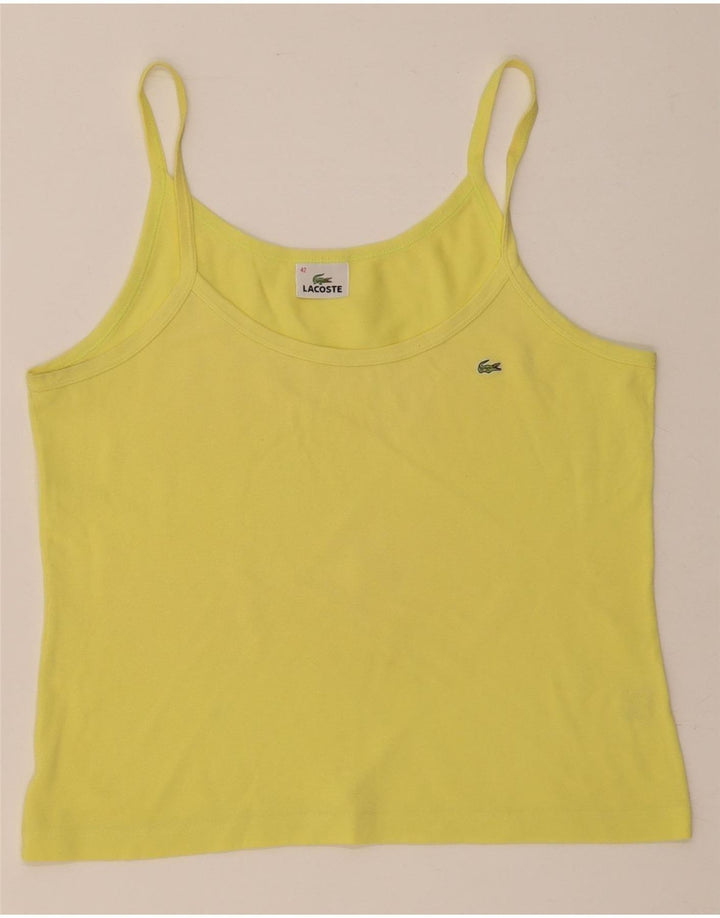 Lacoste Damen Cami Top Größe 42 Große gelbe Baumwolle