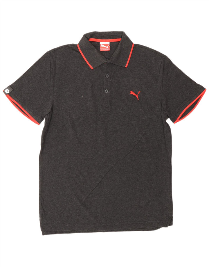 PUMA Herren Poloshirt mittelgraue Baumwolle