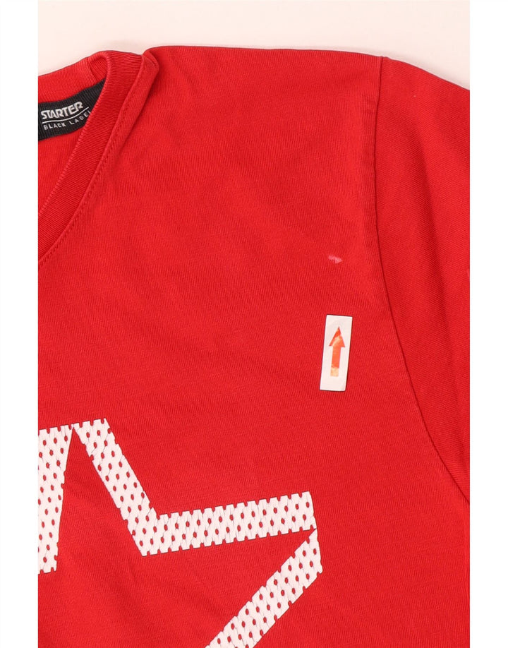 Starter Herren-T-Shirt mit Grafik, mittelrote Baumwolle