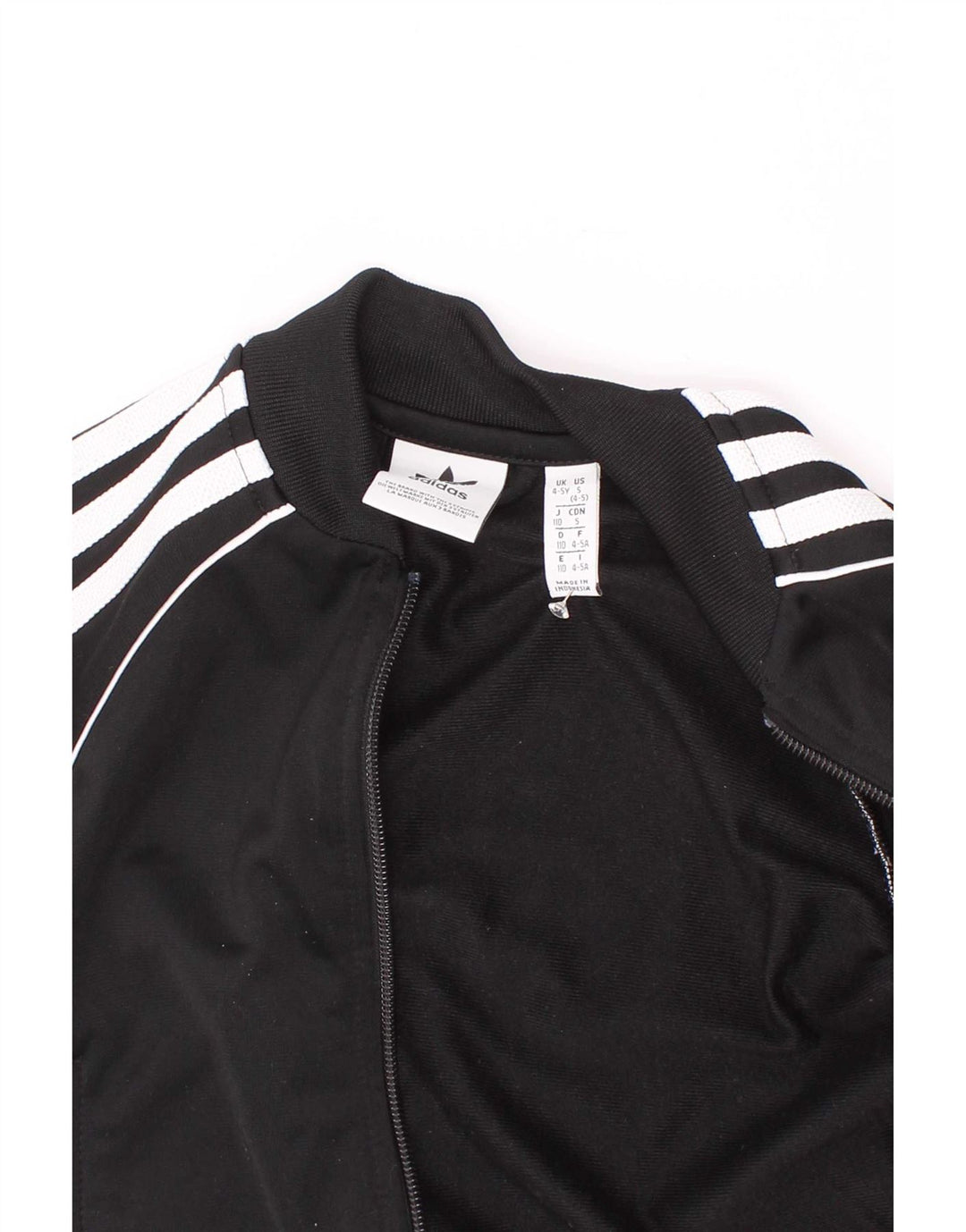Adidas Jungen-Trainingsanzug-Top-Jacke, 4–5 Jahre, schwarzes Polyester