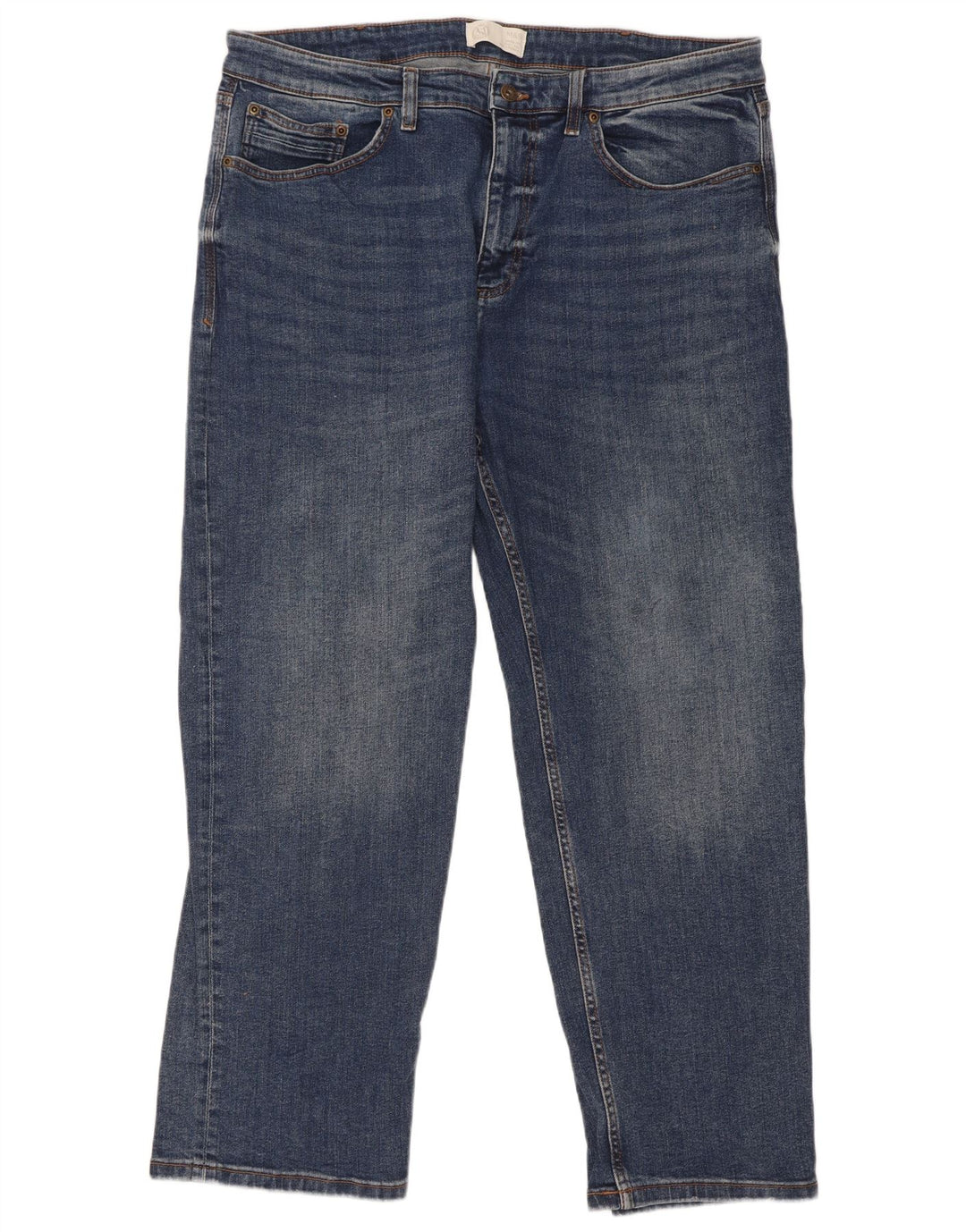 Marks & Spencer lockere Herrenjeans W38 L31 marineblaue Baumwolle