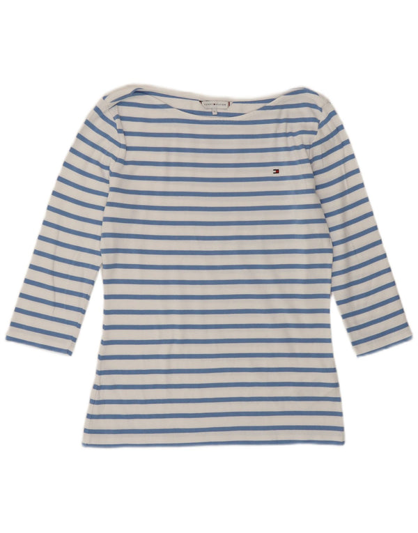 Tommy Hilfiger Damen-Top, 3/4-Ärmel, Größe S, blau, gestreift, Baumwolle
