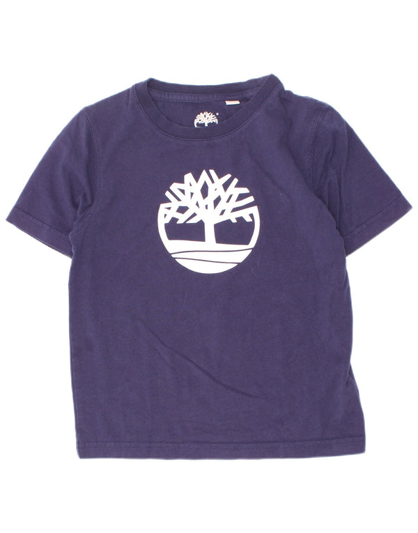 Timberland Grafik-T-Shirt-Oberteil für Jungen, 4–5 Jahre, marineblaue Baumwolle