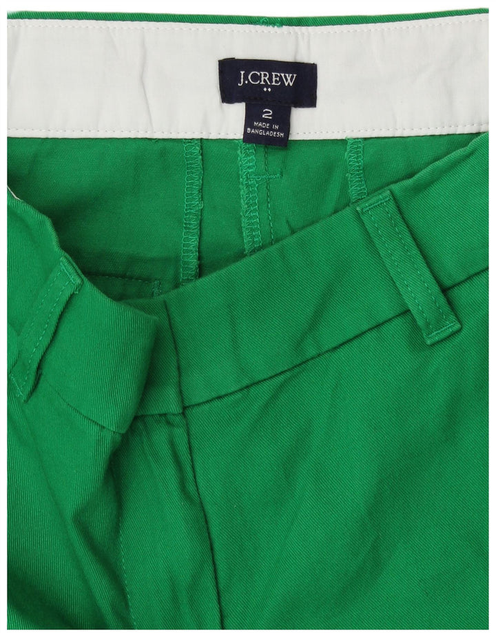 J. CREW Damen Chinoshorts US 2 XS W28 Grüne Baumwolle