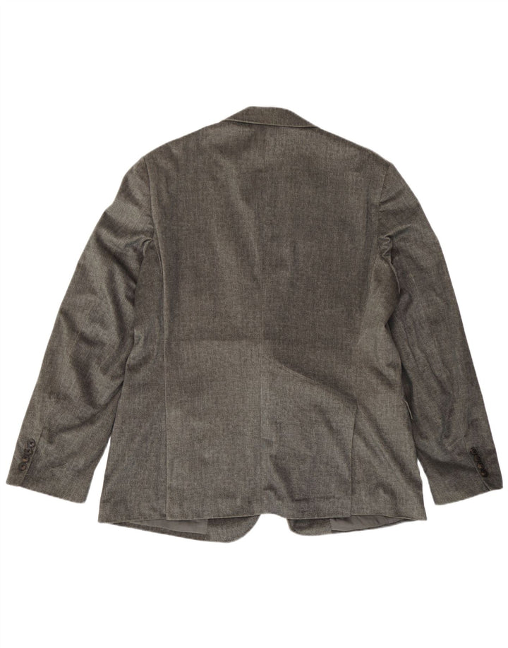 Armani Collezioni Herren 2-Knopf-Blazerjacke IT 58 4XL Grauer Nadelstreifen