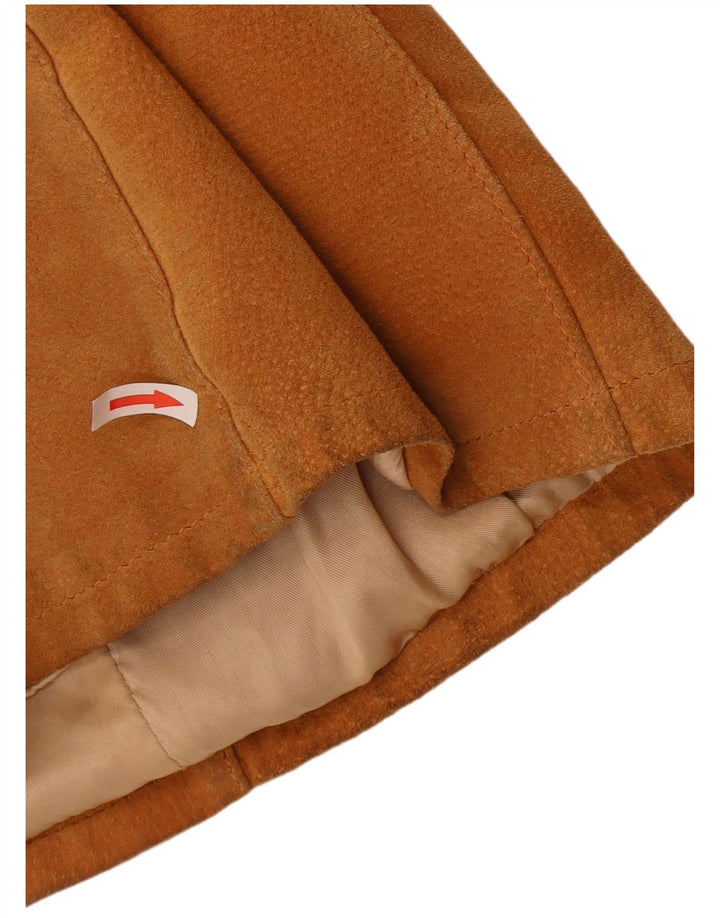 Vintage Damen Wildlederjacke UK 14 Mittelbraunes Leder