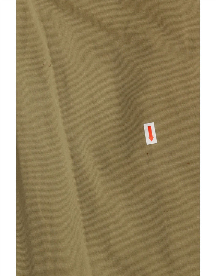 VINTAGE Damen Cullotes Bermuda Shorts W24 XS Khaki Baumwolle