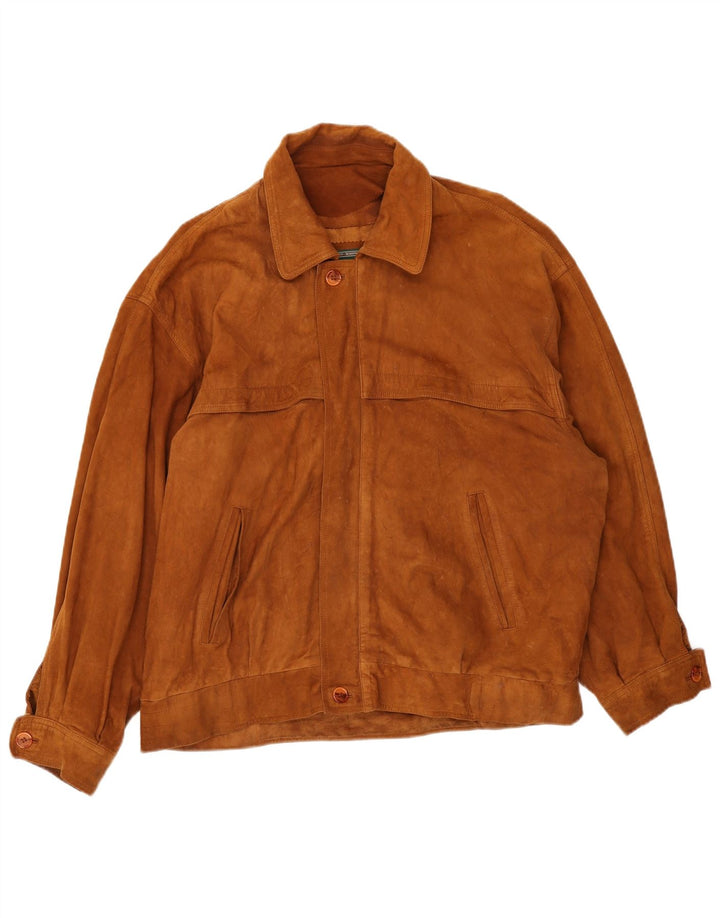 Vintage Herren Wildlederjacke IT 52 XL Braunes Leder