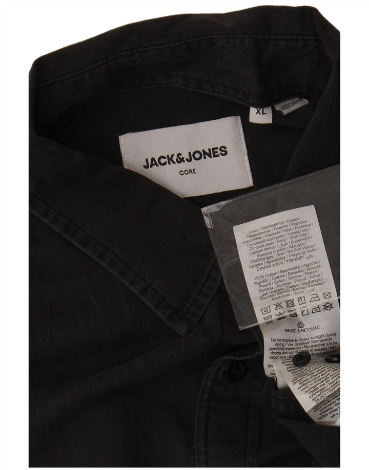 Jack & Jones Herren Jeanshemd XL Grau Baumwolle