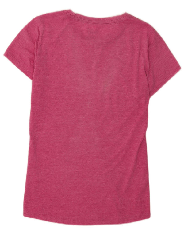 Puma Damen Grafik T-Shirt Top UK 12 Mittelrosa Sport