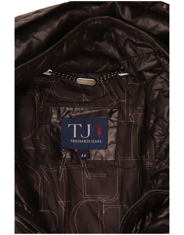 Trussardi Jeans Damen Wattierte Jacke IT 44 Mittelschwarzes Polyester