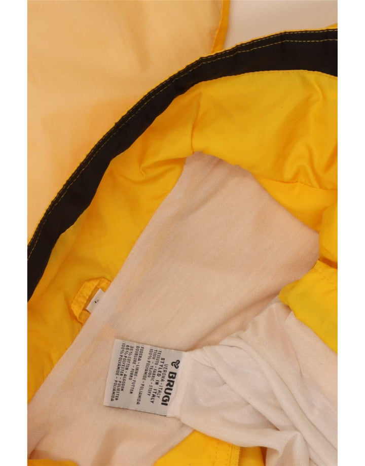 Brugi Herren-Regenjacke mit Kapuze, UK 40, Größe L, Gelb, Polyamid