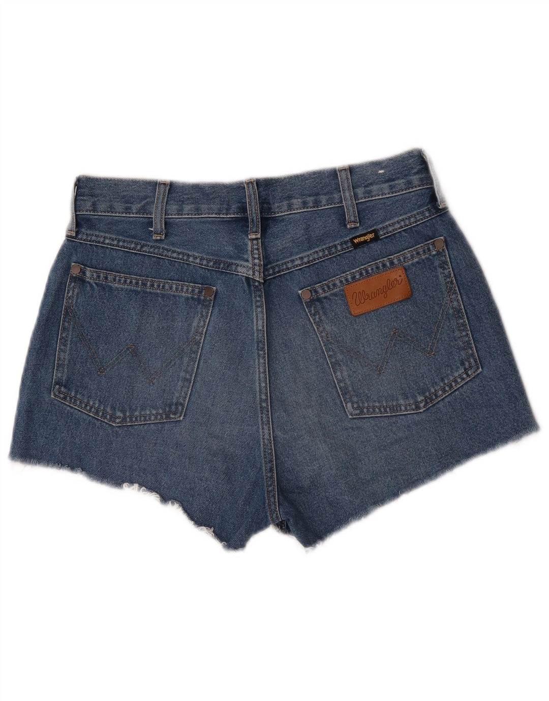 Wrangler Womens Indigo Denim Shorts W27 Small Blue Cotton