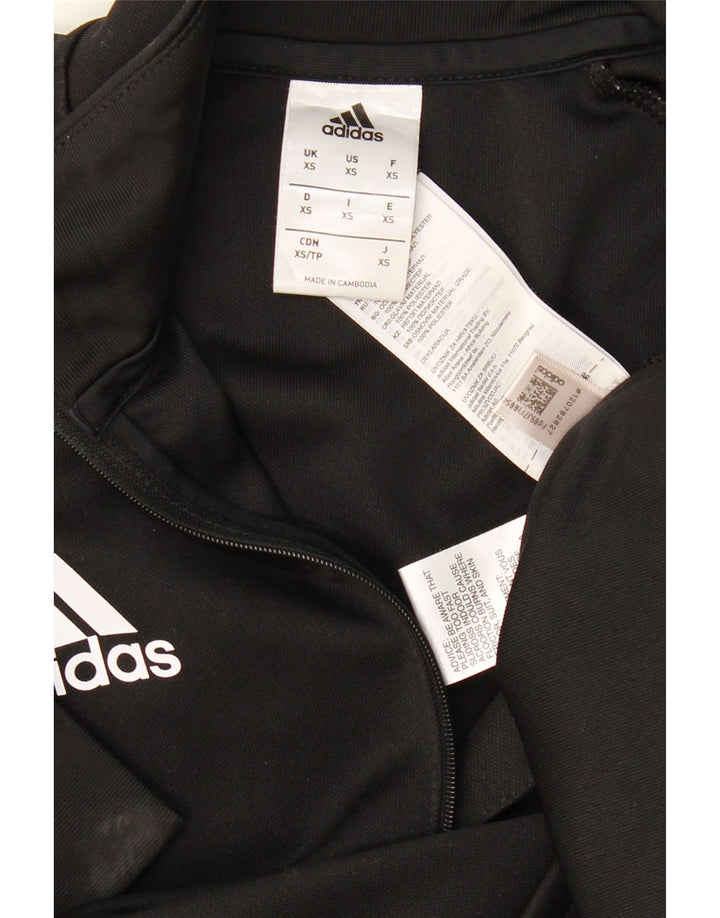ADIDAS Herren Climalite Zip Neck Pullover Trainingsanzug Top XS Schwarz Polyester