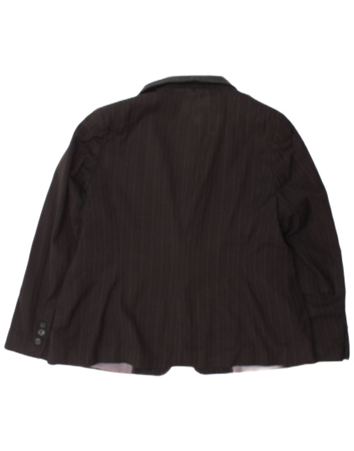 Marks & Spencer Damen-Blazer mit 1 Knopf, UK 20 2XL, grauer Nadelstreifen
