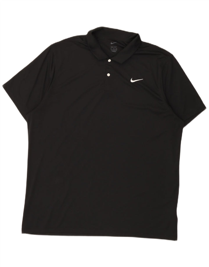 Nike Herren Poloshirt 2XL Schwarz Polyester