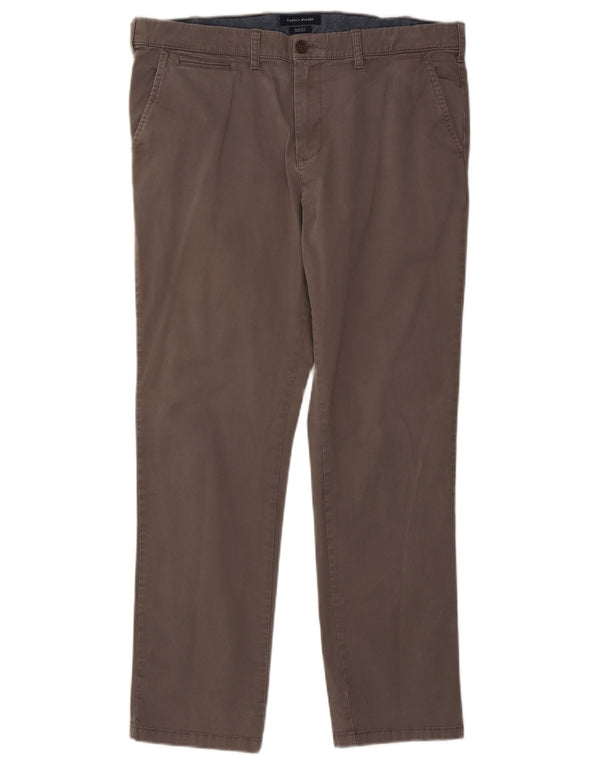 TOMMY HILFIGER Herren Slim Fit Chinohose W38 L29 Graue Baumwolle