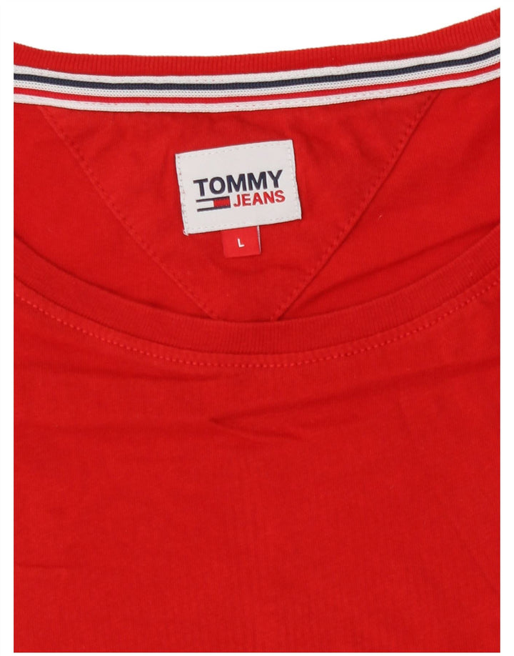 Tommy Hilfiger Damen T-Shirt Top UK 14 Large Rot