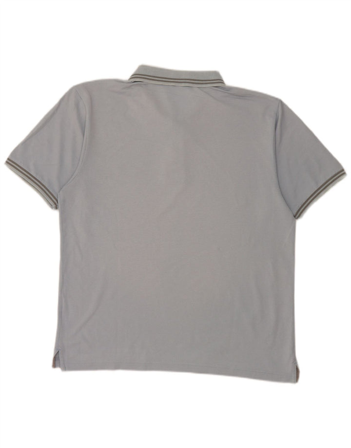 Champion Herren Kurzarm-Poloshirt mit normaler Passform Mittelblau