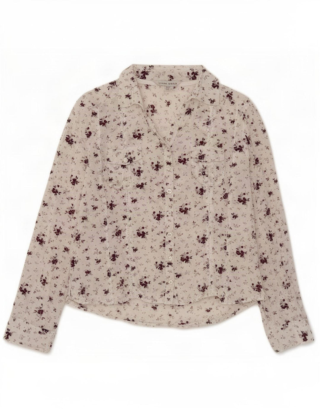 Laura Ashley Damen-Hemd UK 12 Mittelweiß geblümt