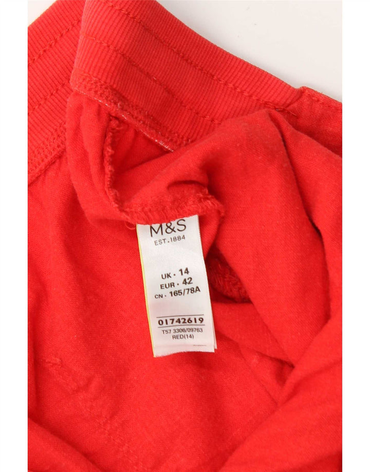 Marks & Spencer Damen Chinoshorts UK 14 Large W36 Rotes Leinen