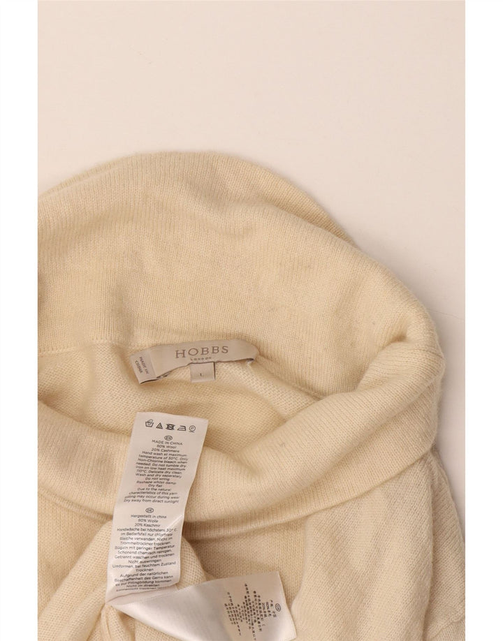 Hobbs Rollkragenpullover für Damen, UK 14, Größe L, Beige, Wolle