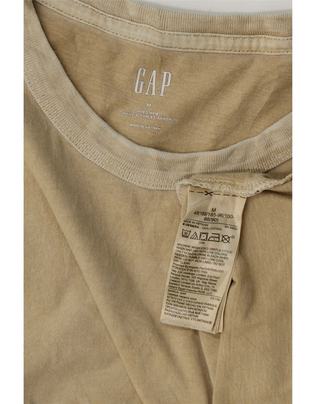 Gap Herren-T-Shirt-Oberteil aus Baumwolle in Mittelbeige