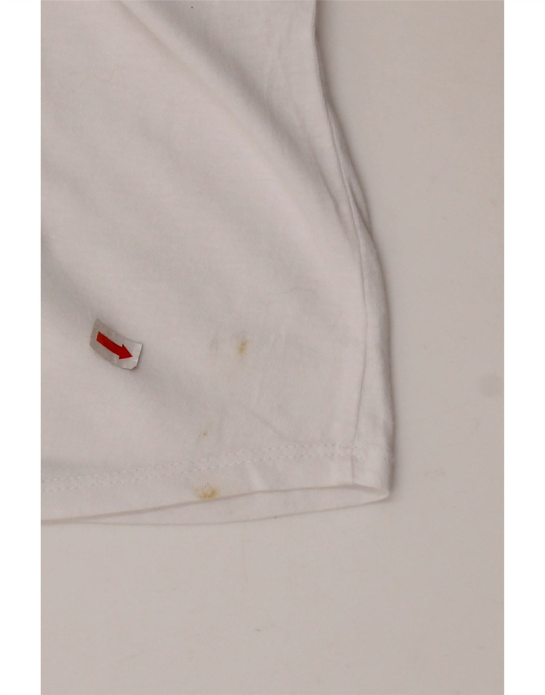 AVIREX Damen Crop Graphic T-Shirt Top UK 22 2XL Weiße Baumwolle