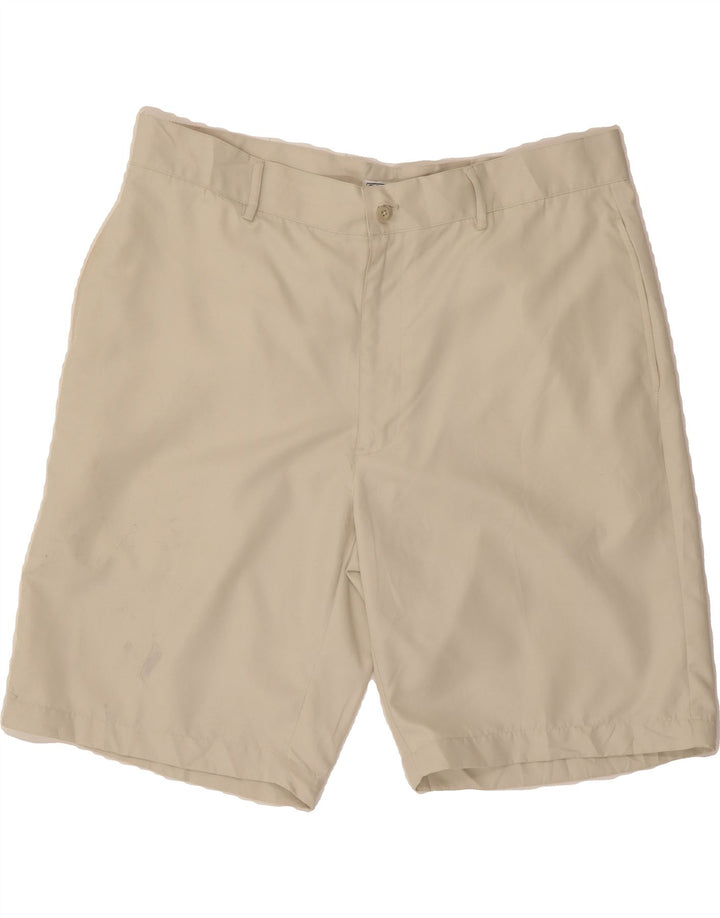 VINTAGE Mens Chino Shorts W38 XL Beige Polyester Vintage Vintage and Second-Hand Vintage from Messina Hembry 
