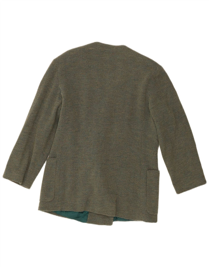 Coeli Premiere Damen Blazer Jacke IT 46 Großes grünes Fischgrätenmuster