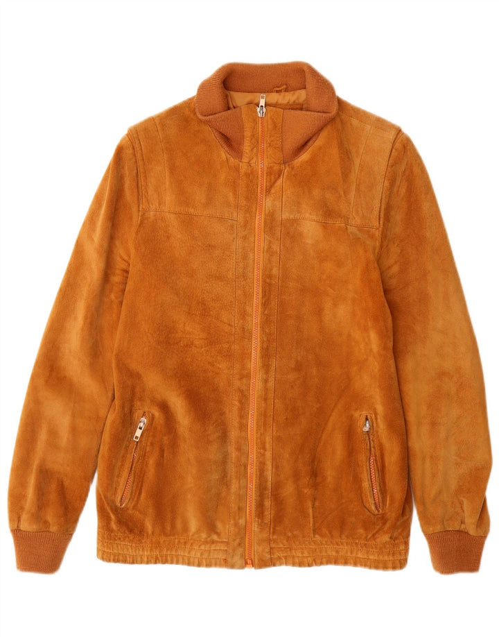 VINTAGE Boys Suede Jacket 11-12 Years Brown