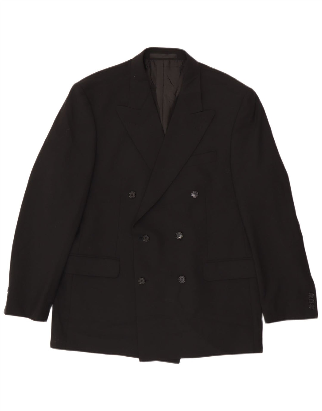 Marks & Spencer Herren-Blazer, zweireihig, Gr. 42, Größe L, Schwarz