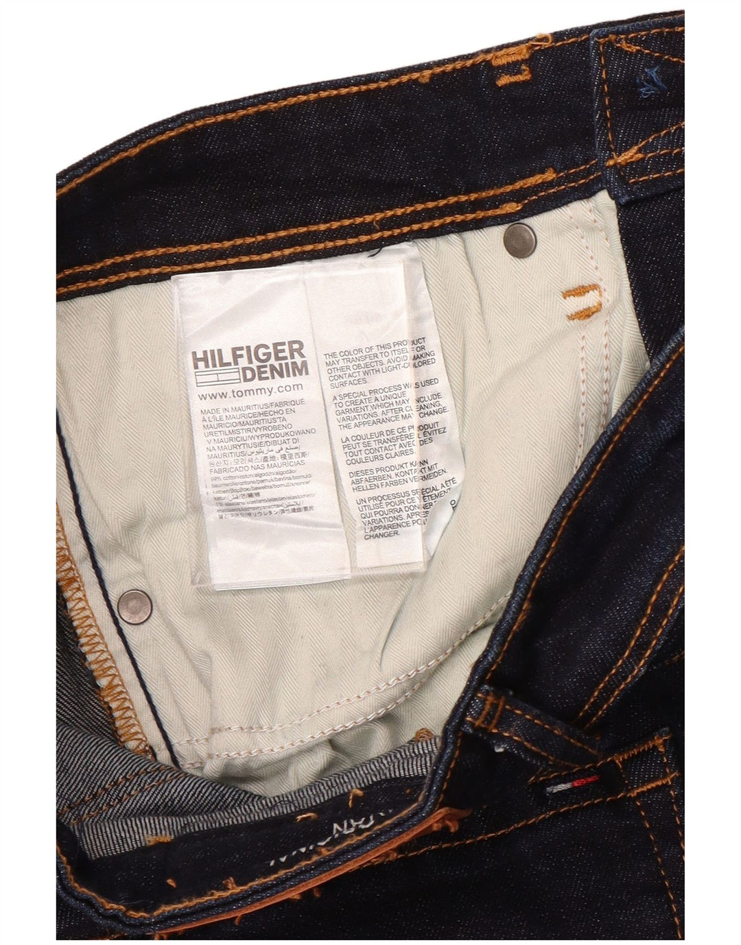 Tommy Hilfiger Damen Bootcut Jeans W30 L39 Marineblau Baumwolle