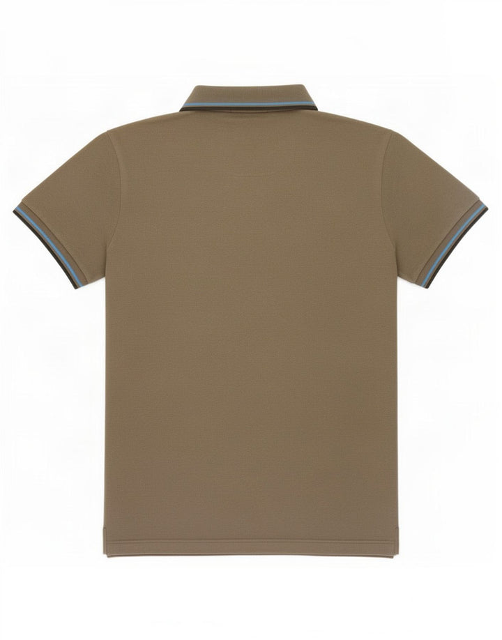 Fred Perry Herren-Poloshirt, mittelgroße Khaki-gestreifte Baumwolle