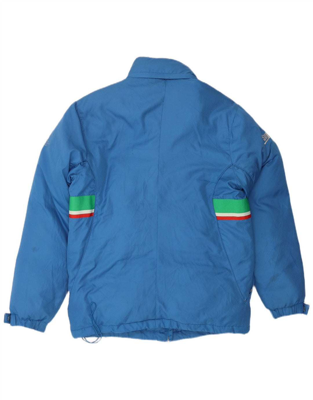Sergio Tacchini Herren Graphic Wattierte Jacke UK 42 XL Blauer Farbblock