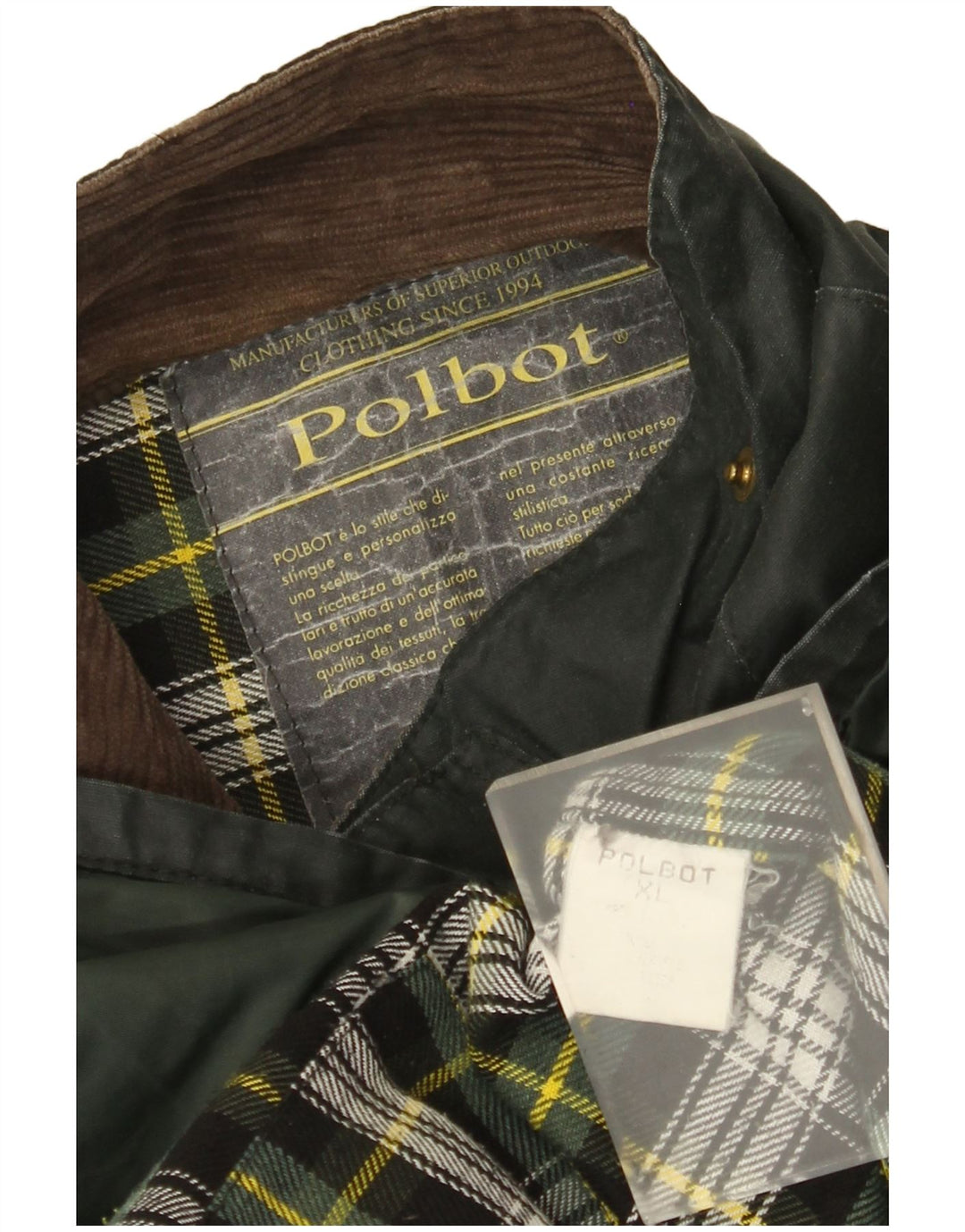 Polbot Herrenjacke aus gewachster Baumwolle, UK 42 XL, Grün