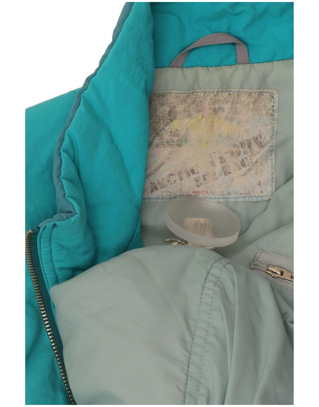 Vintage Herren Windjacke UK 38 Medium Türkis Colourblock