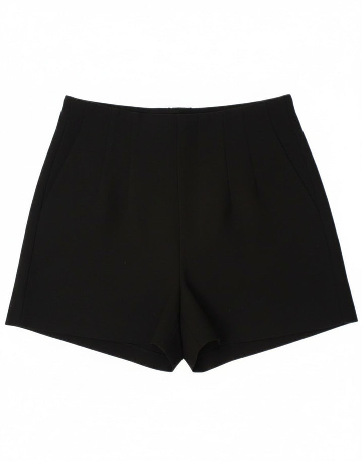 Zara Damen Chinoshorts Medium W28 Schwarz Polyester
