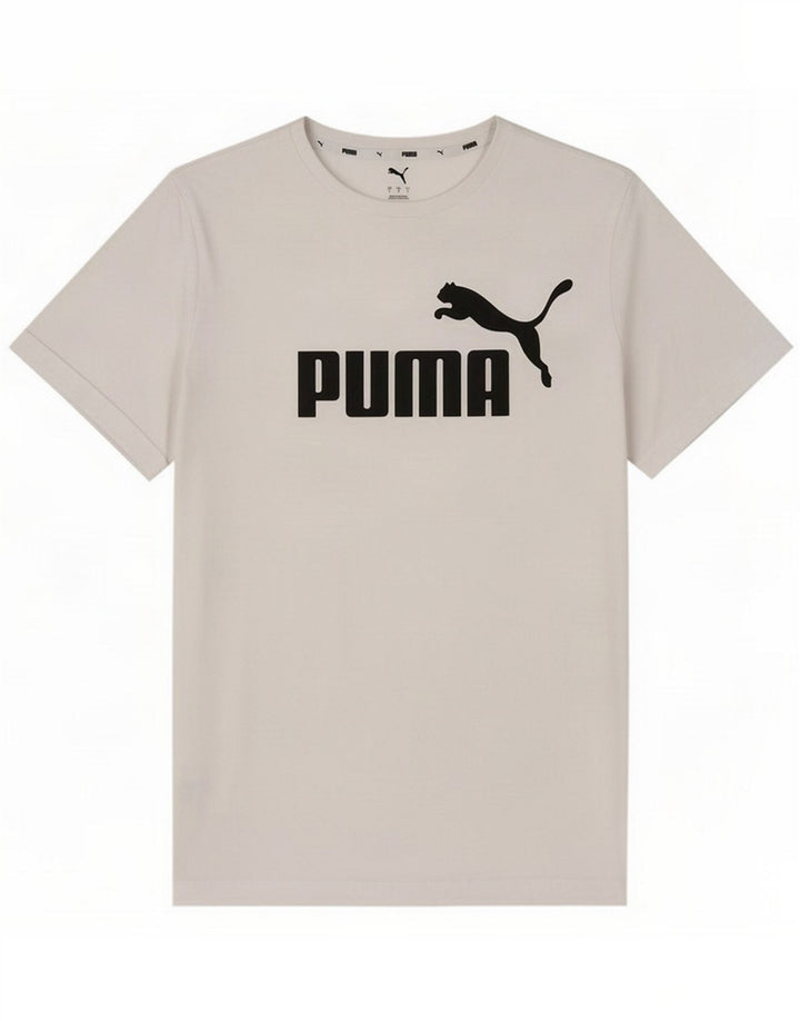 Puma Herren Grafik T-Shirt Top Large Weiß